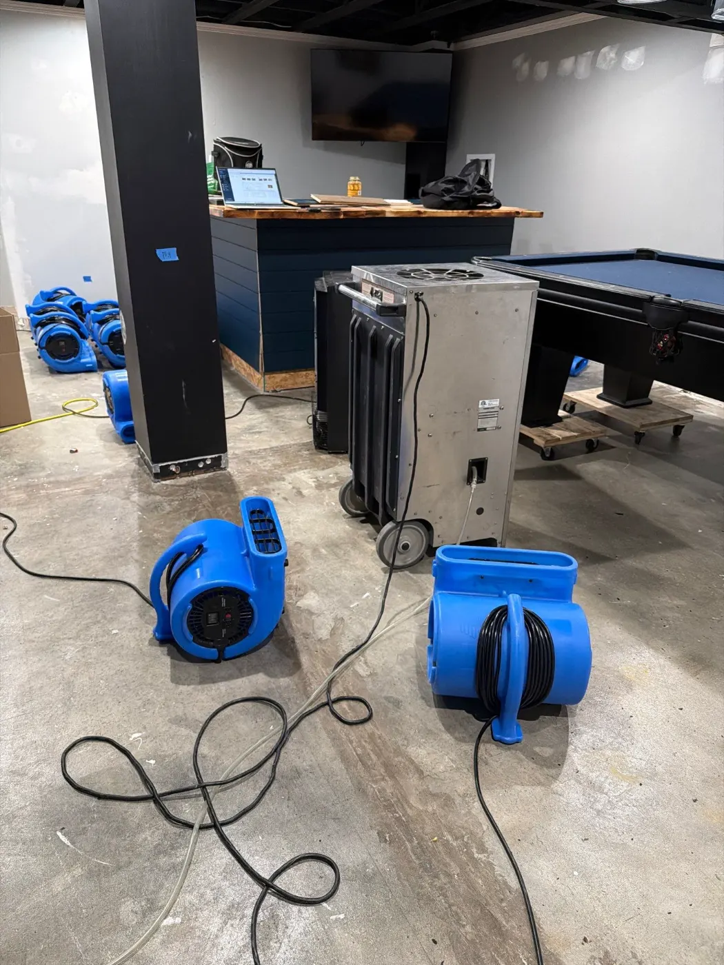 Sanitization after sewage event in McCordsville Indiana home